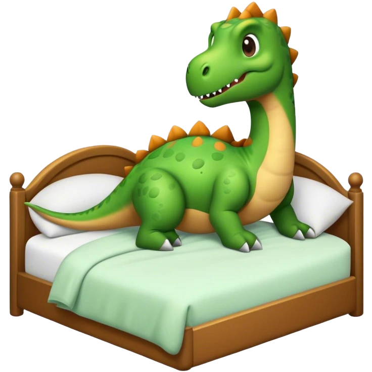 dinosaur in bed emoji