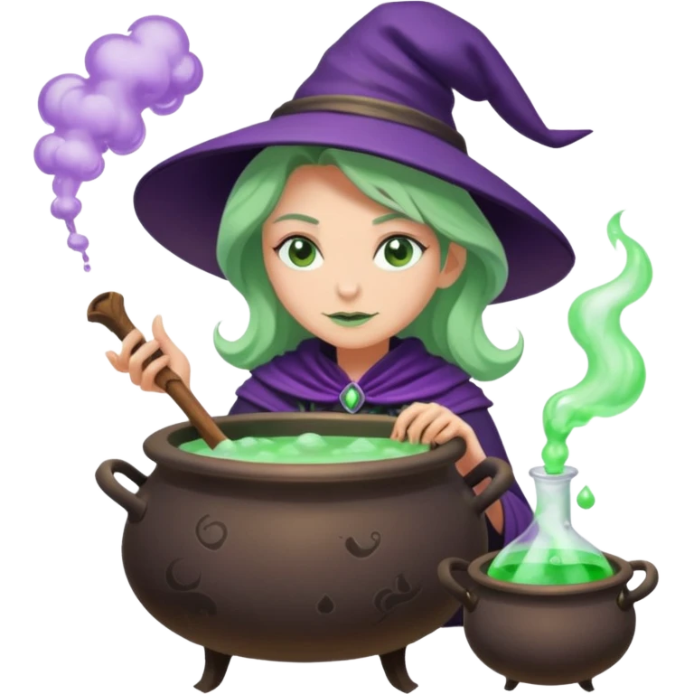 green witch cooking potion emoji
