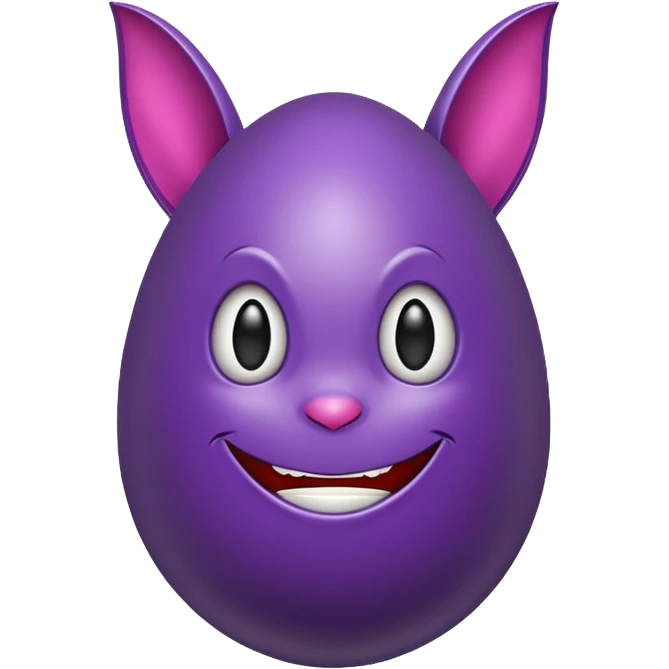 easter egg with bat emoji