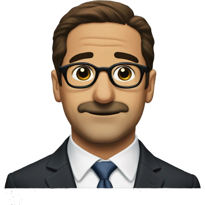 michael scott mustache and glasses emoji