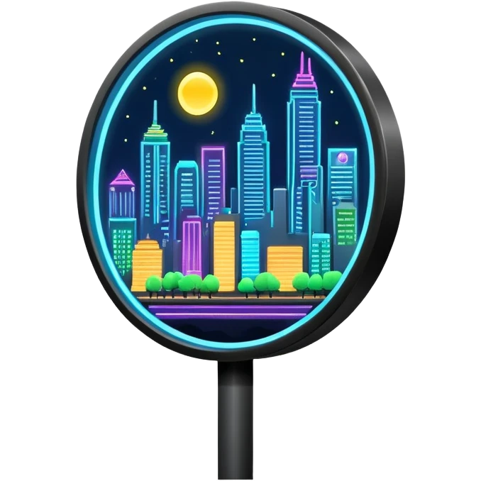 nighttime city sign  emoji
