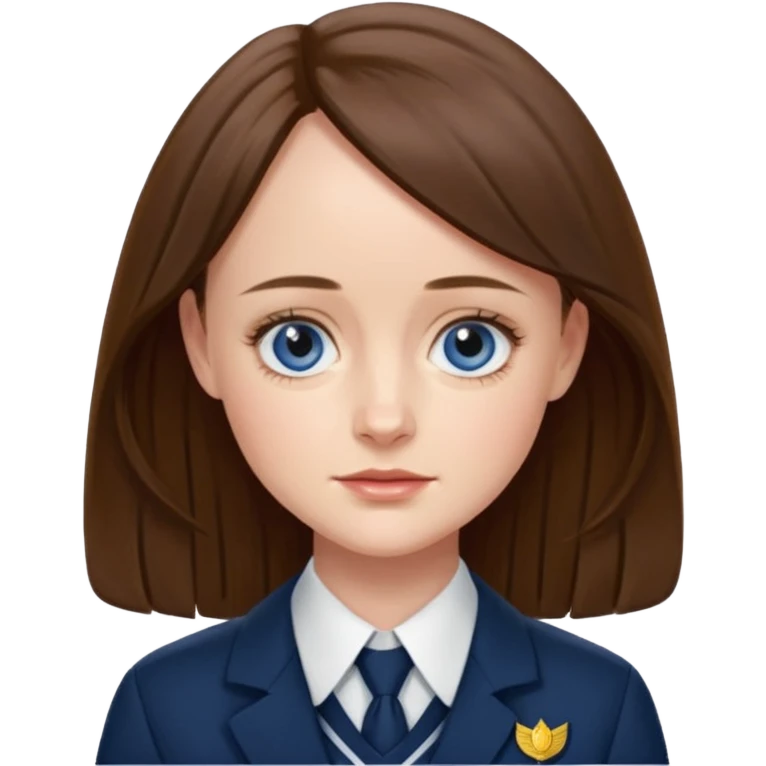 Alexis Bledel in Gilmore Girls with middle parted hair and school uniform  emoji