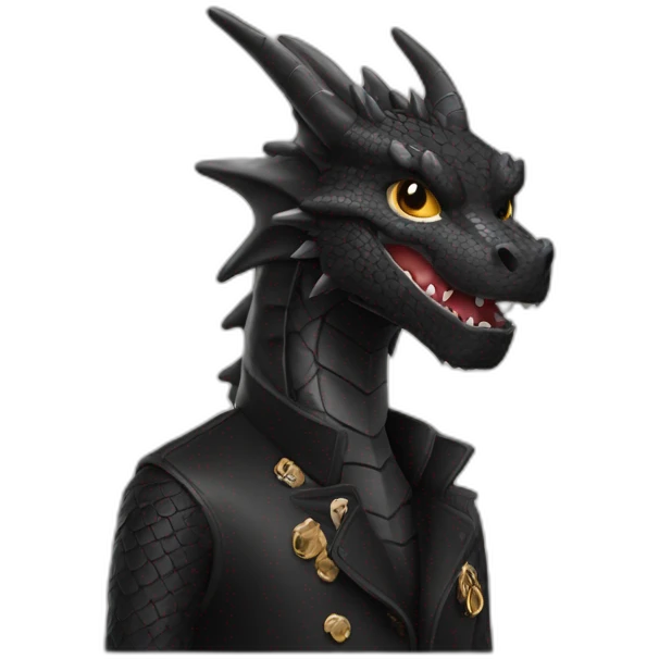 black Dragon wearing Louis vuiton emoji
