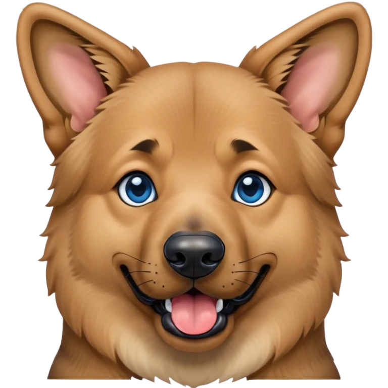 German sheperd mixed with a chow with visble blue spots on tongue emoji