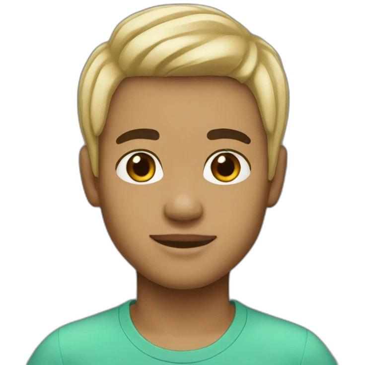 boy light skin black hair emoji