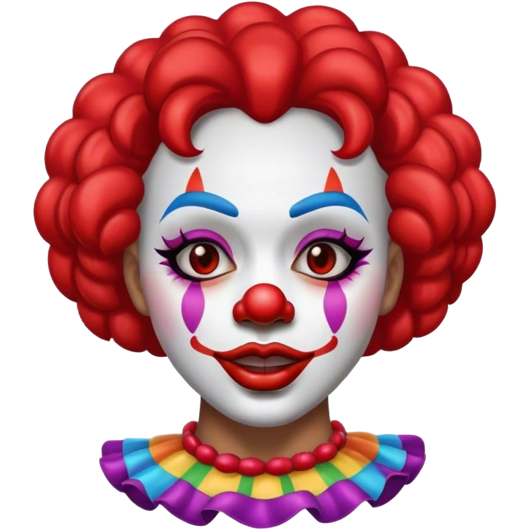 lightskin woman clown face  emoji