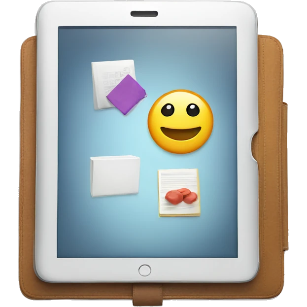 tablet with portfolio emoji