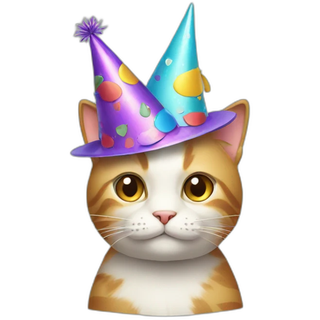 cat with party hat emoji