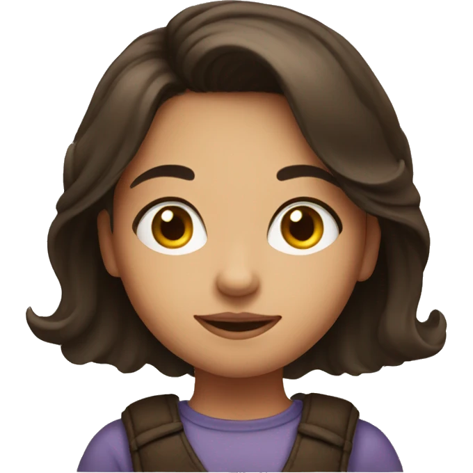 Cute brunette girl emoji