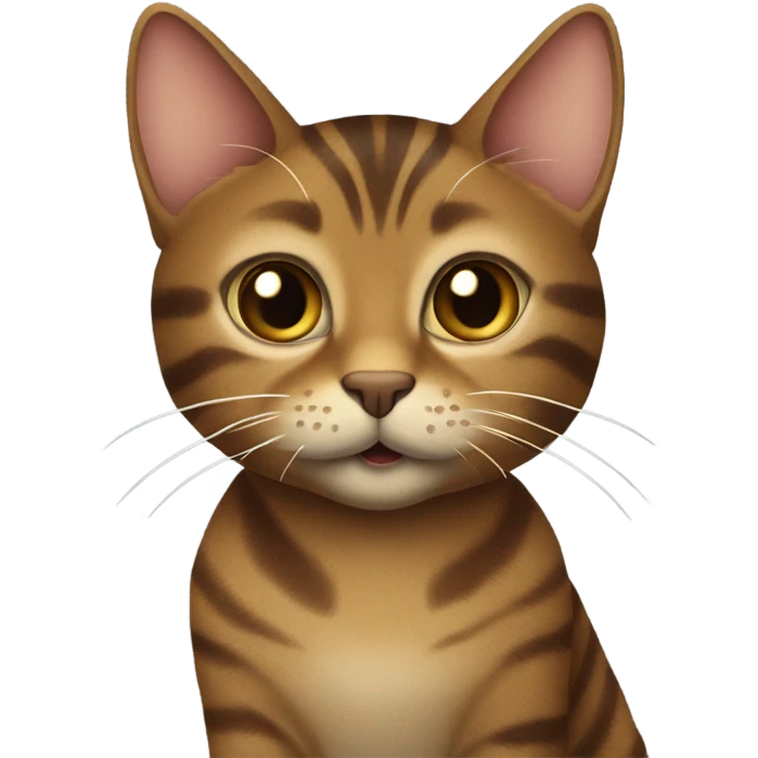 Brown tabby cat with short tail emoji
