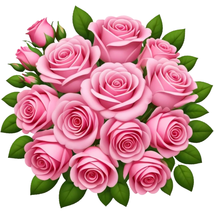 Huge pink flower bouquet with different flowers and pink tones and roses emoji