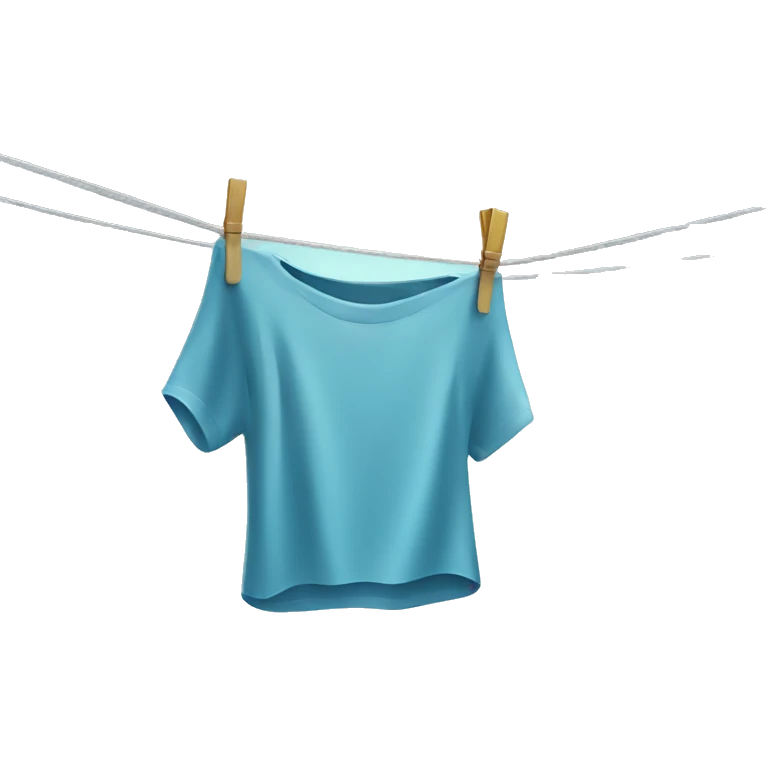 wet clothes on washing line  emoji