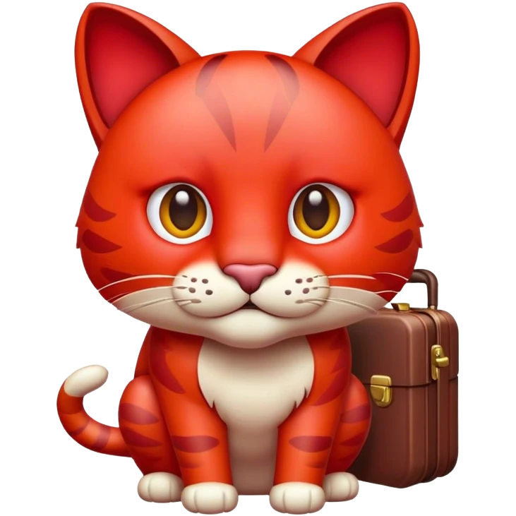 red big cat with case emoji