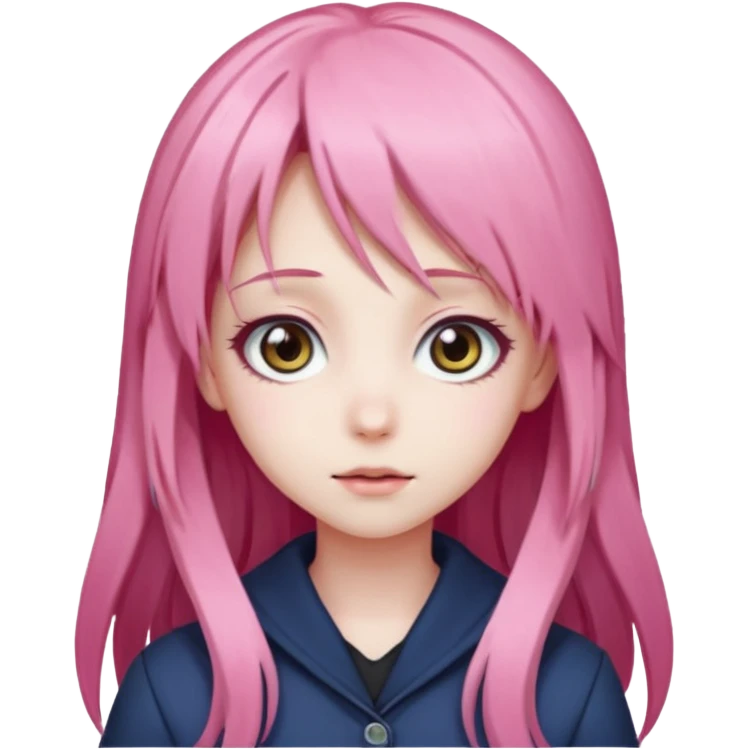 Anime girls with long pink hair emoji