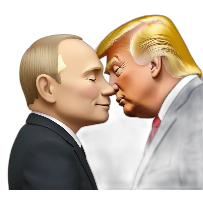 trump-and-putin-kissing,-lgbtq+ friendly, positivity, inclusiveness emoji