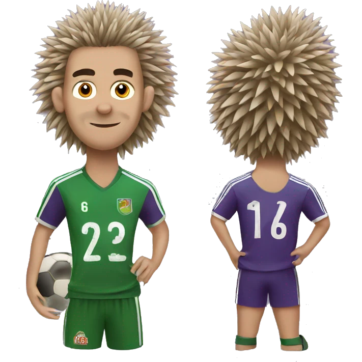 hedgehog a footballer  emoji