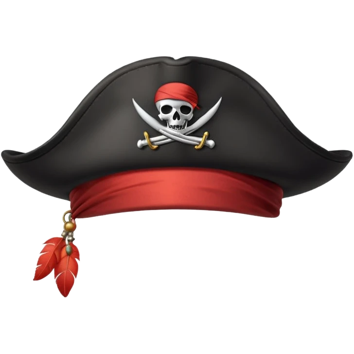 pirate hat with feather emoji