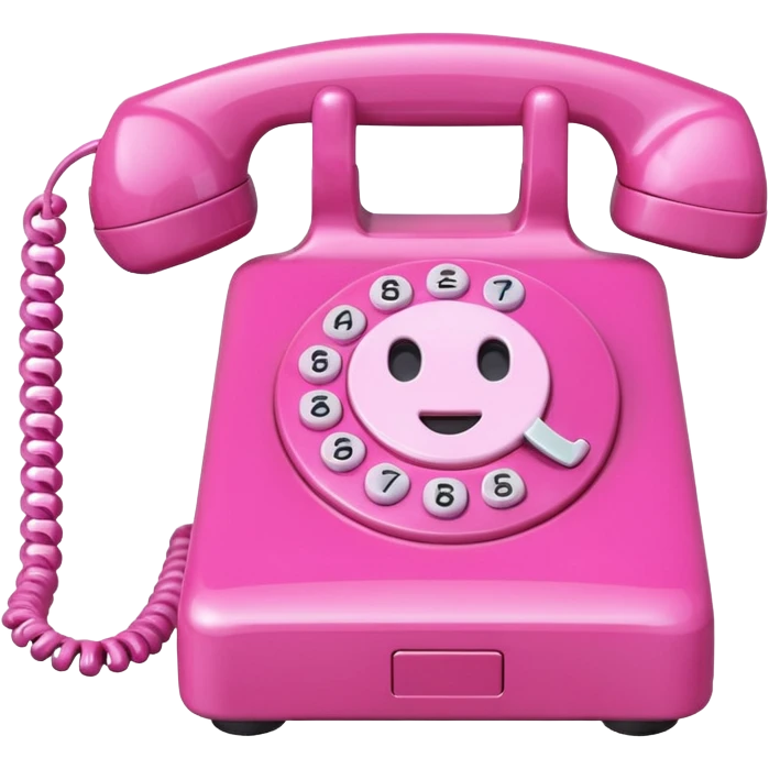 Pink phone emoji
