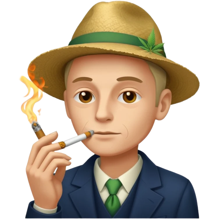 Emoji of Vytautas Eismontas smoking weed emoji