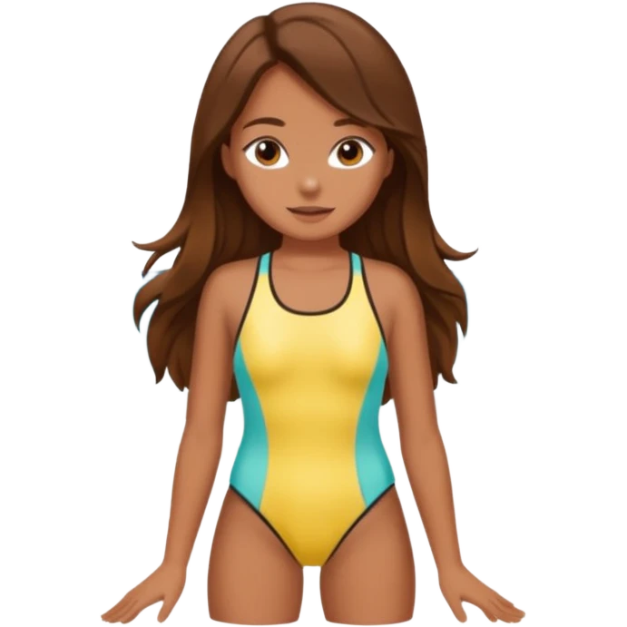 A girl in swimsuit emoji