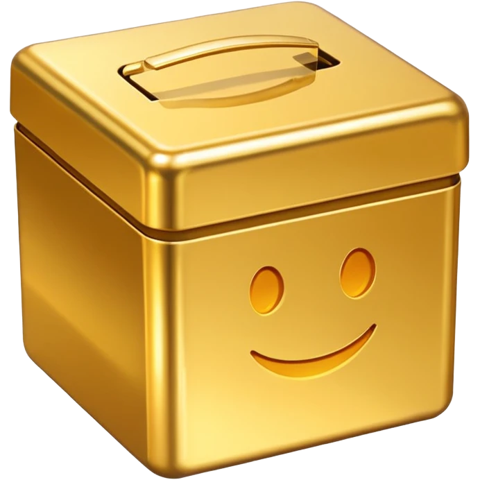 Clean Gold box frontview emoji