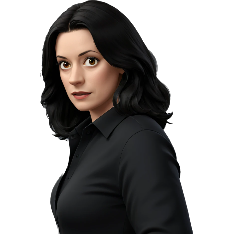 girl in black shirt emoji