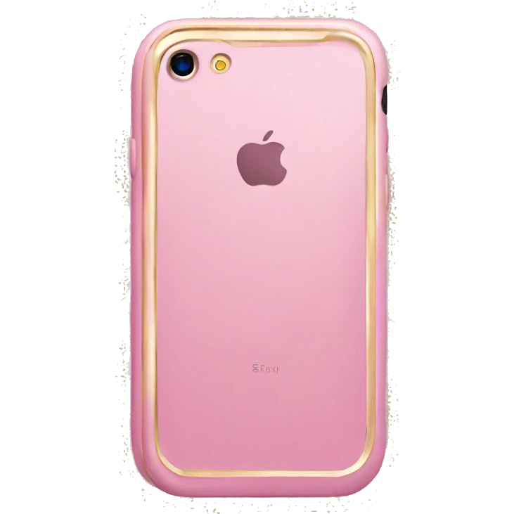 pink and gold iphone emoji