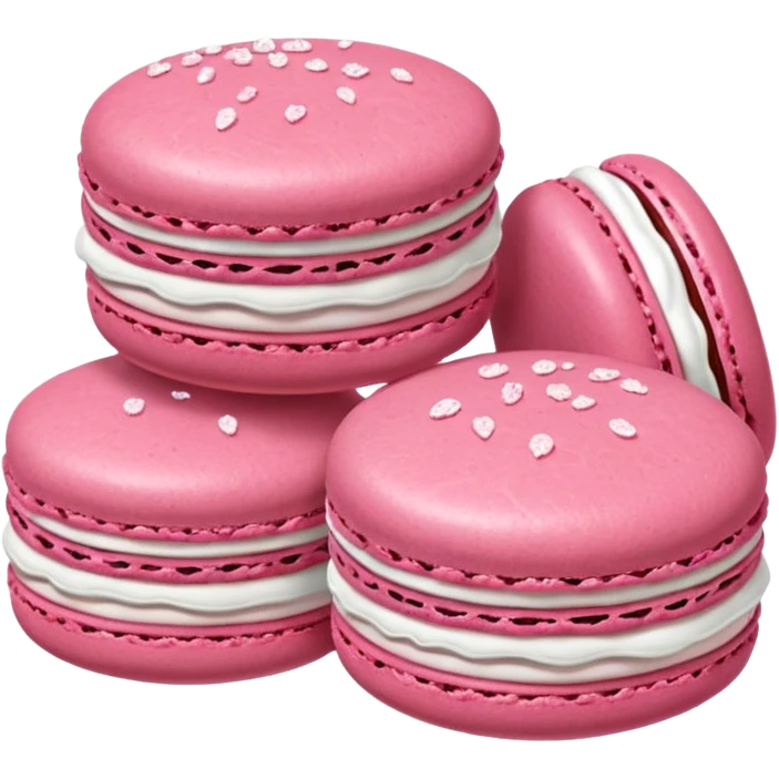 Macarons gâteaux framboise emoji