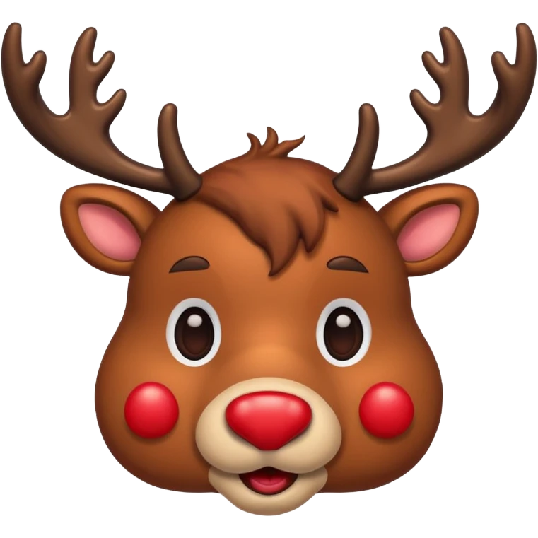 Christmas reindeer face simple emoji