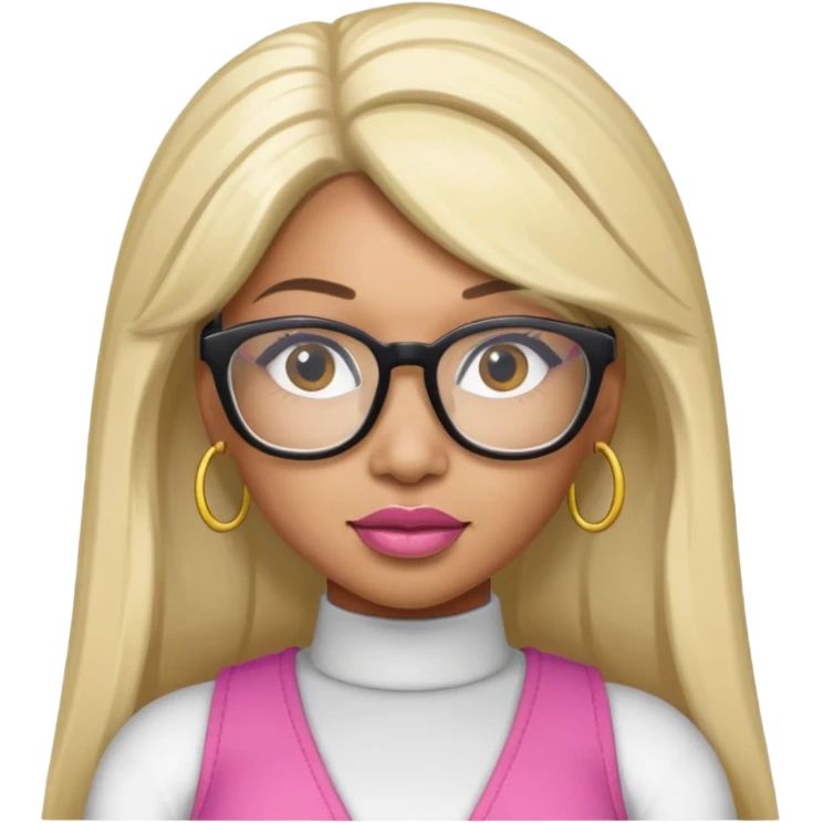 nicki minaj with glases emoji