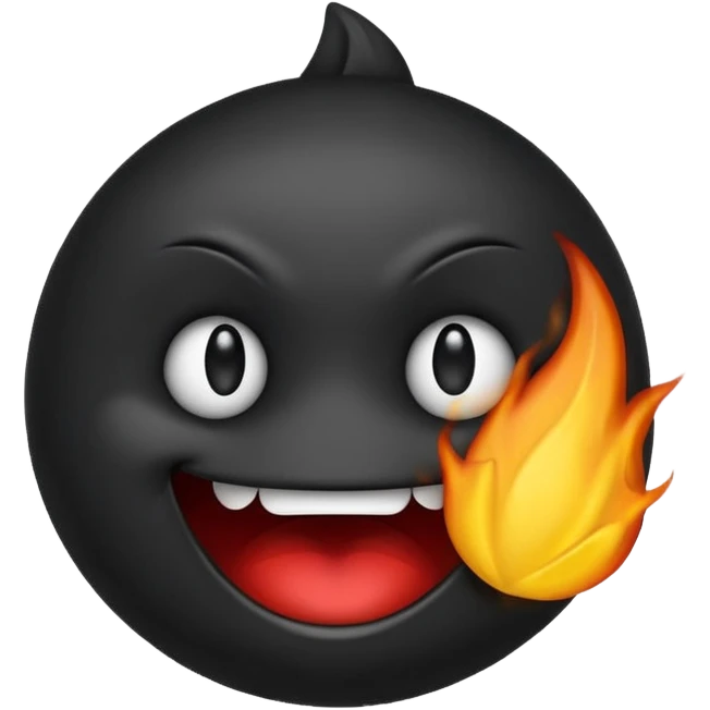 je veux un joli smiley en mode regard noir emoji