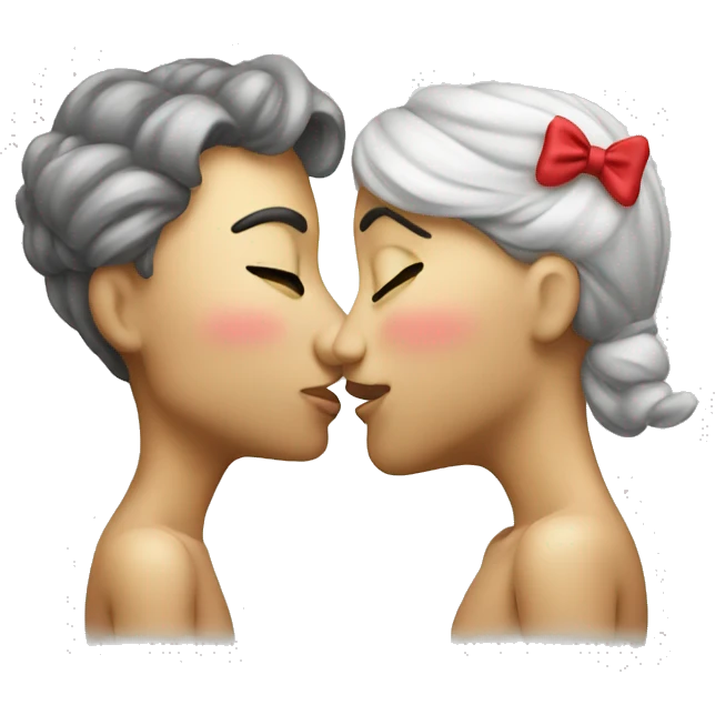 Kiss with bow emoji