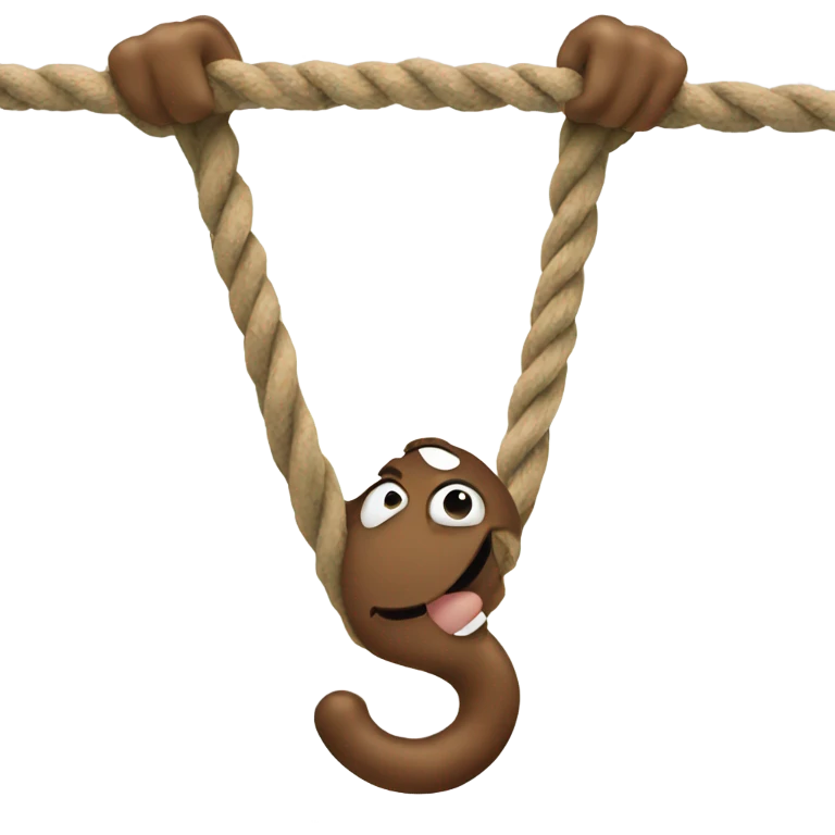 Grabbing rope emoji