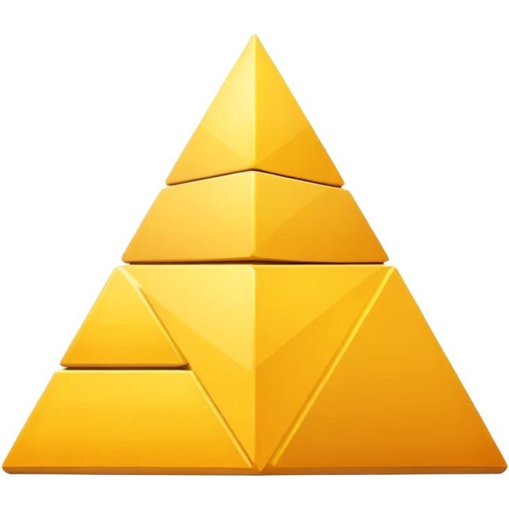simple yellow pyramid icon emoji