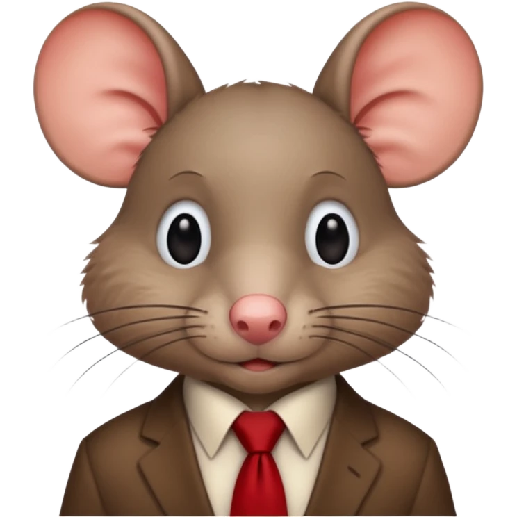 rat wearing  red tie emoji