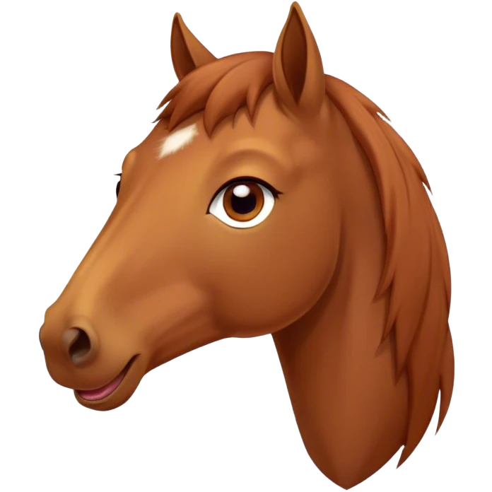 Cinematic Cute Yawning Chestnut Horse Portrait Emoji, Head tilted slightly with a dramatic, wide-open yawn, revealing a smooth chestnut fur with a subtle shimmer, floppy ears slightly drooping, round amber eyes barely open in drowsy contentment, Simplified yet irresistibly adorable features, highly detailed, glowing with a soft, cozy glow, high shine, relaxed yet expressive, stylized with a touch of equine whimsy, bright and endearing, soft glowing outline, capturing the essence of a sleepy yet affectionate horse, so drowsy it feels like it could stretch out of the screen and curl up for a nap! emoji