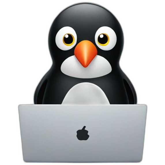 pingu on laptop emoji