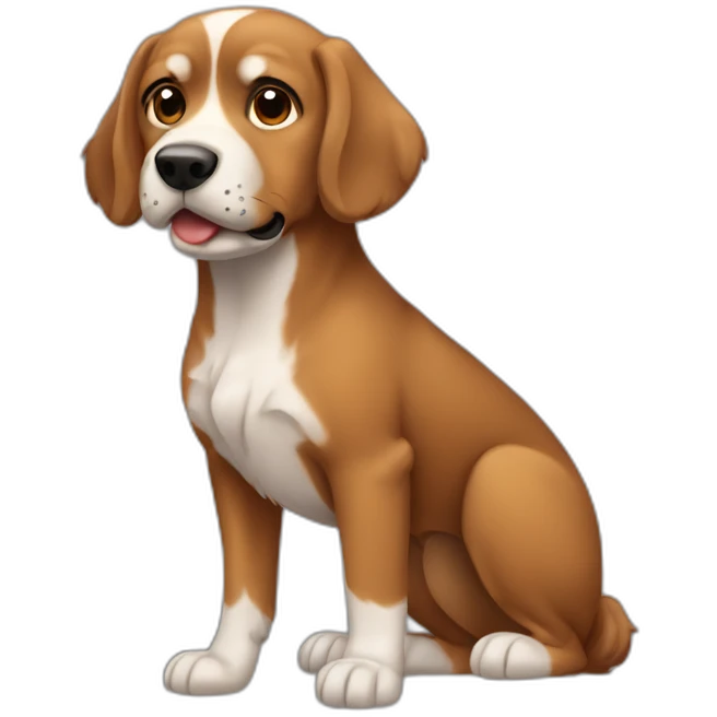 Perro marrón pelo corto emoji