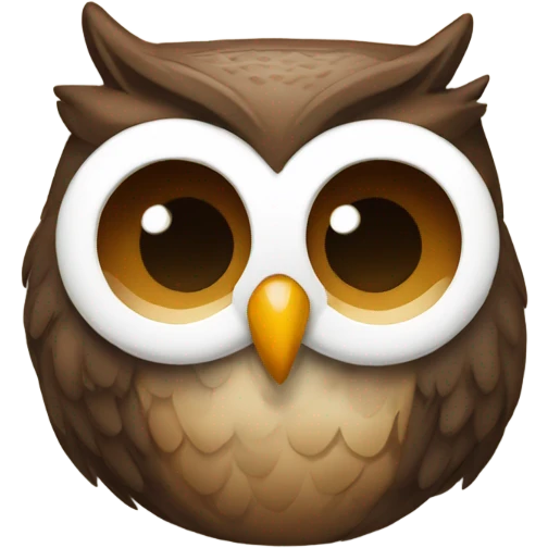 Owl and coffee emoji