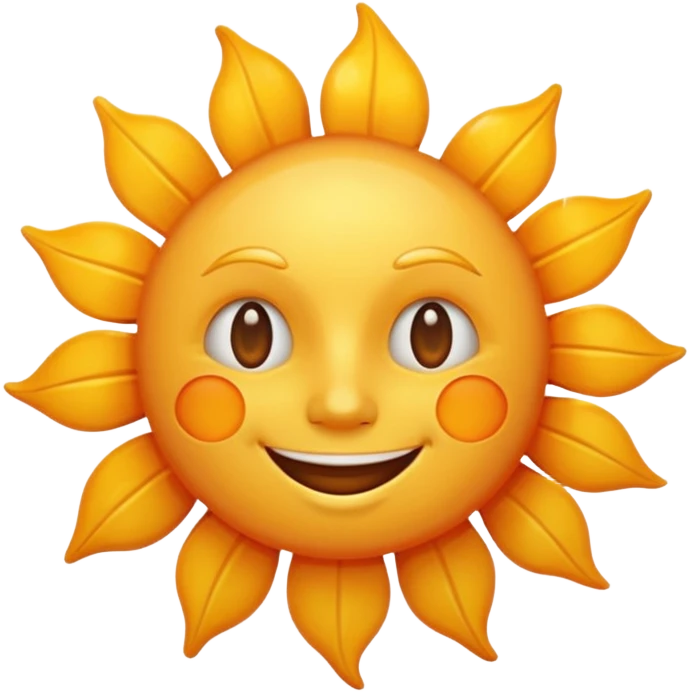 Retro Sun face no background emoji