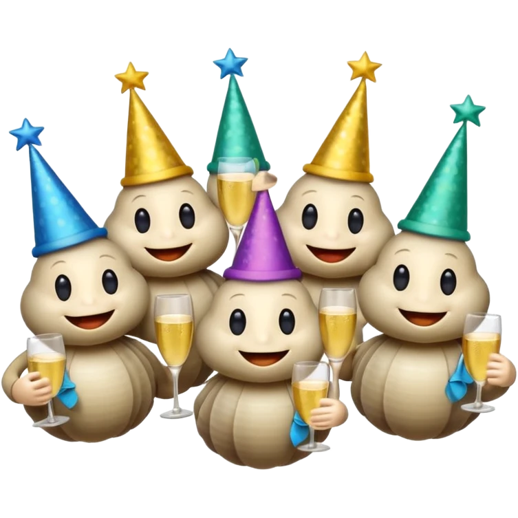 Musical clams party emoji