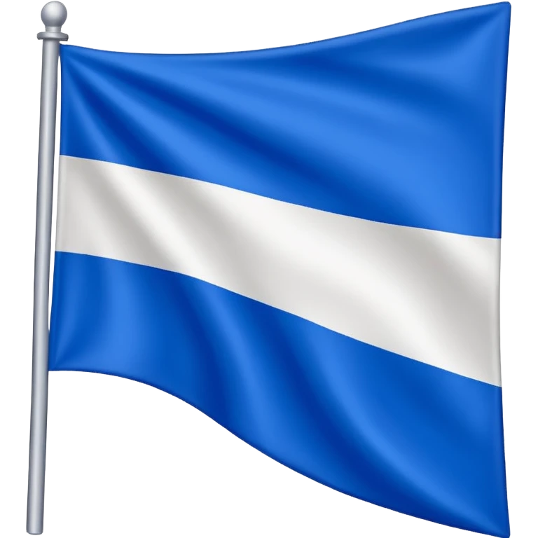 Hazme la bandera blanca con una franja azul de punta izquierda arriba a punta derecha abajo emoji
