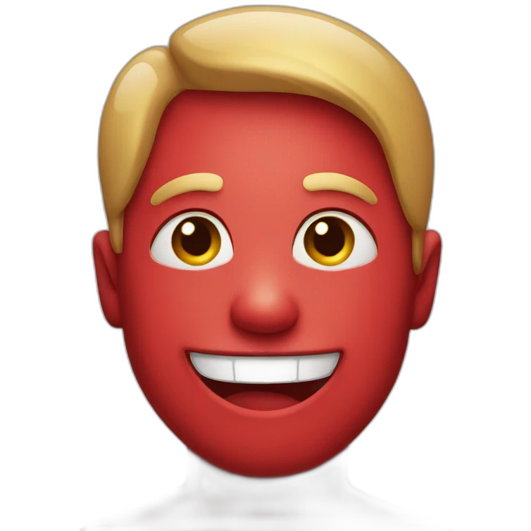 red heart emoji with eyes and a smile emoji