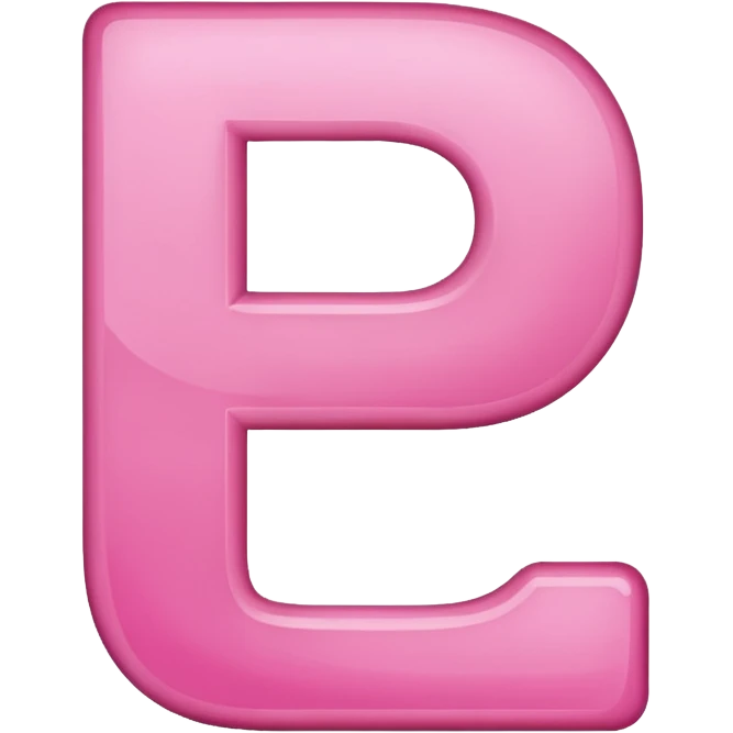 pink letter p emoji