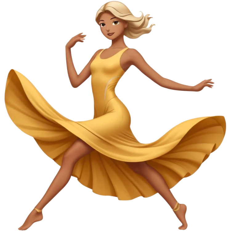 elegant pose with flowing lines emoji