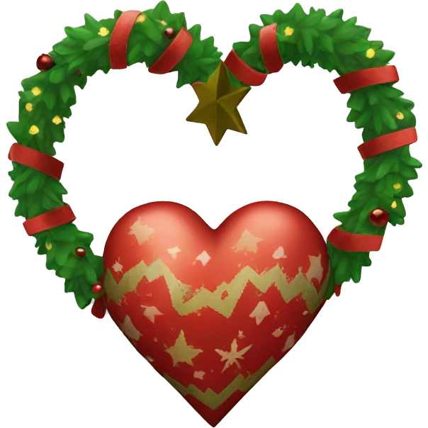 Christmas heart emoji