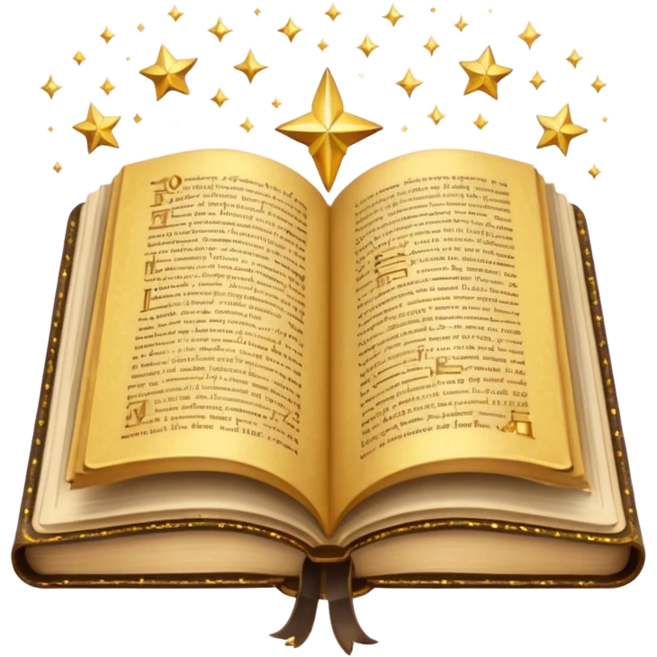 open book with sparkl emoji