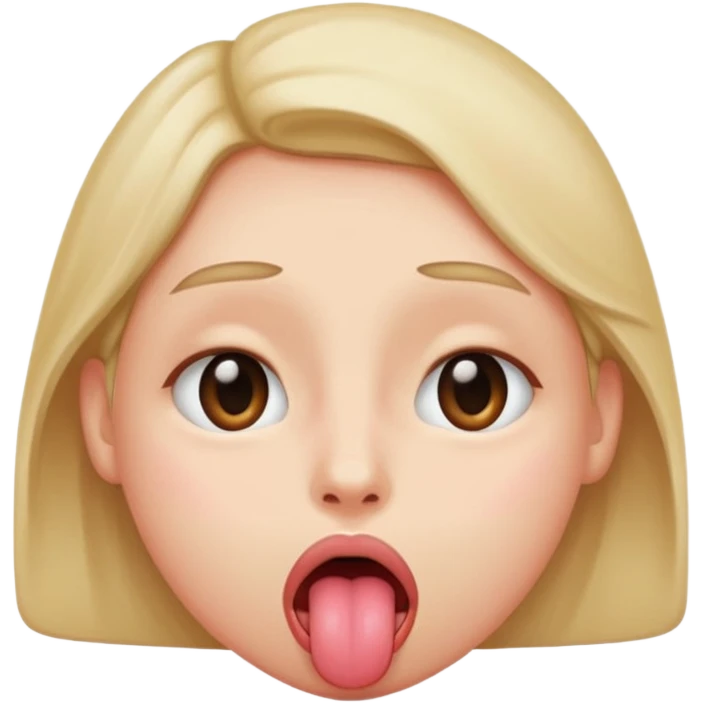 face with eyes rolled back, tongue hanging out, blushed emoji