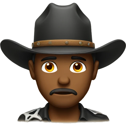 Sad cowboy  emoji