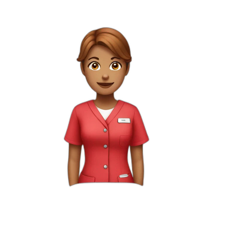 Midwife red uniform emoji